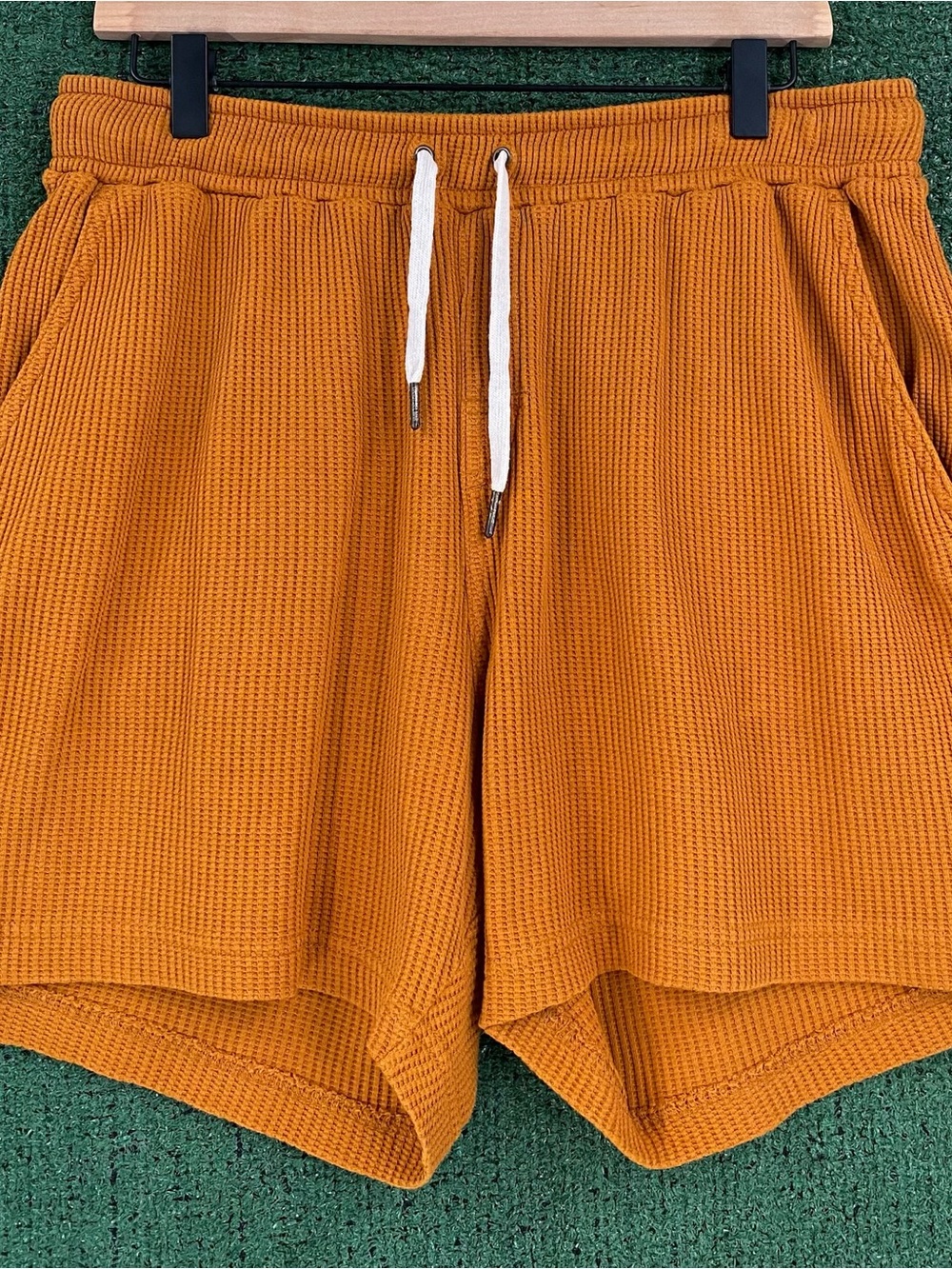Dandy Del Mar The Cannes Waffle Knit Burnt Sienna Shorts Men’s Size Large